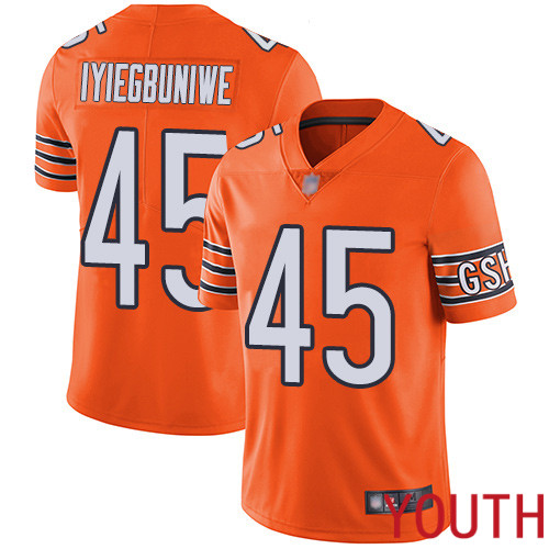 Chicago Bears Limited Orange Youth Joel Iyiegbuniwe Alternate Jersey NFL Football 45 Vapor Untouchable